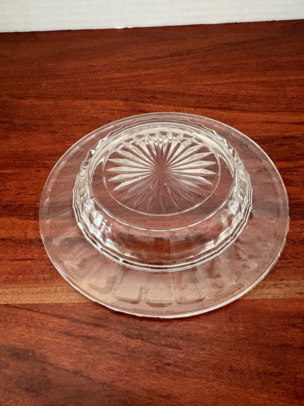 EAPG McKee Glass & Co. Quintec Clear Press Cut Covered Butter Dish & Lid - Picture 6 of 9
